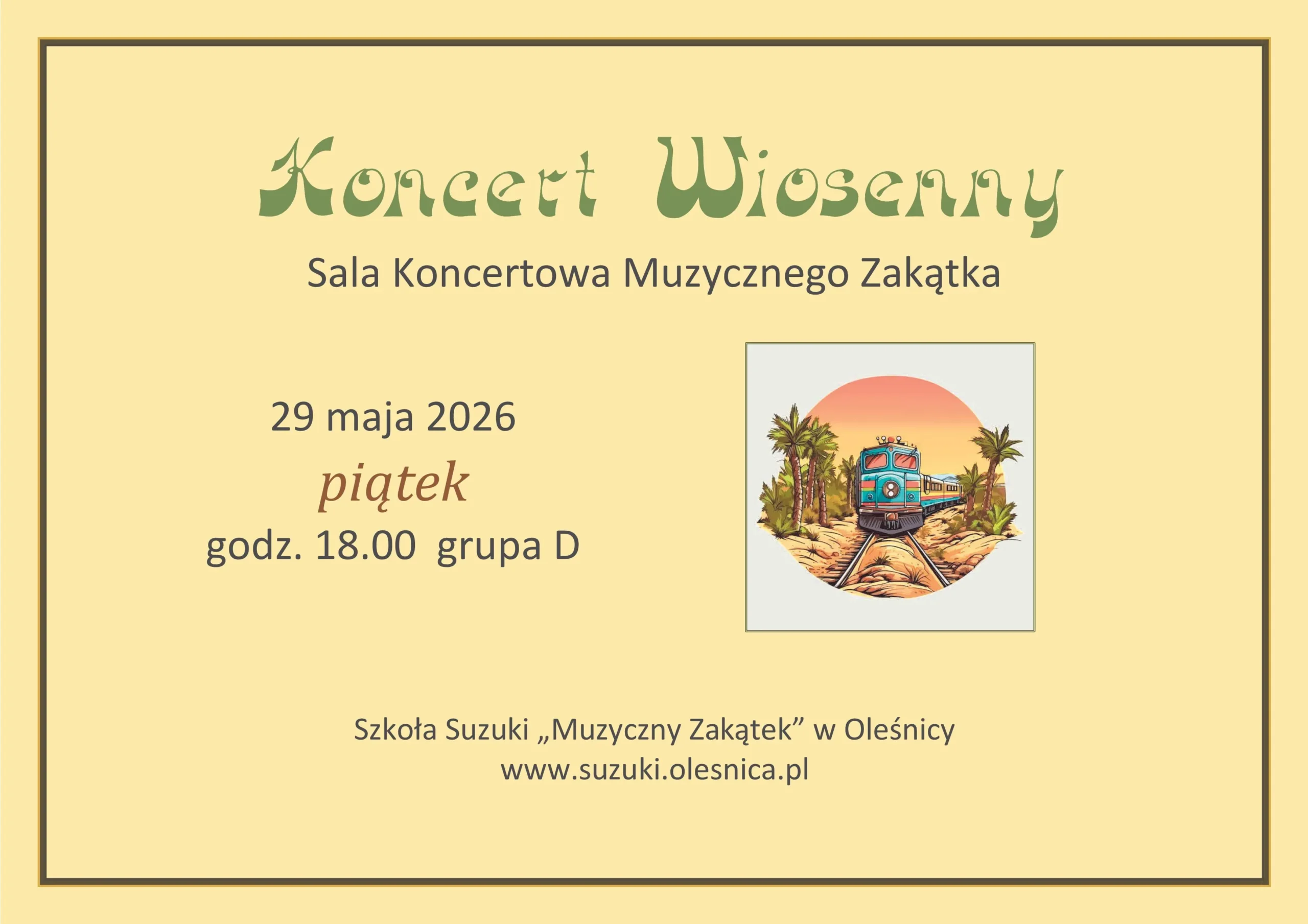 Koncert Wiosenny D 2026 plakat